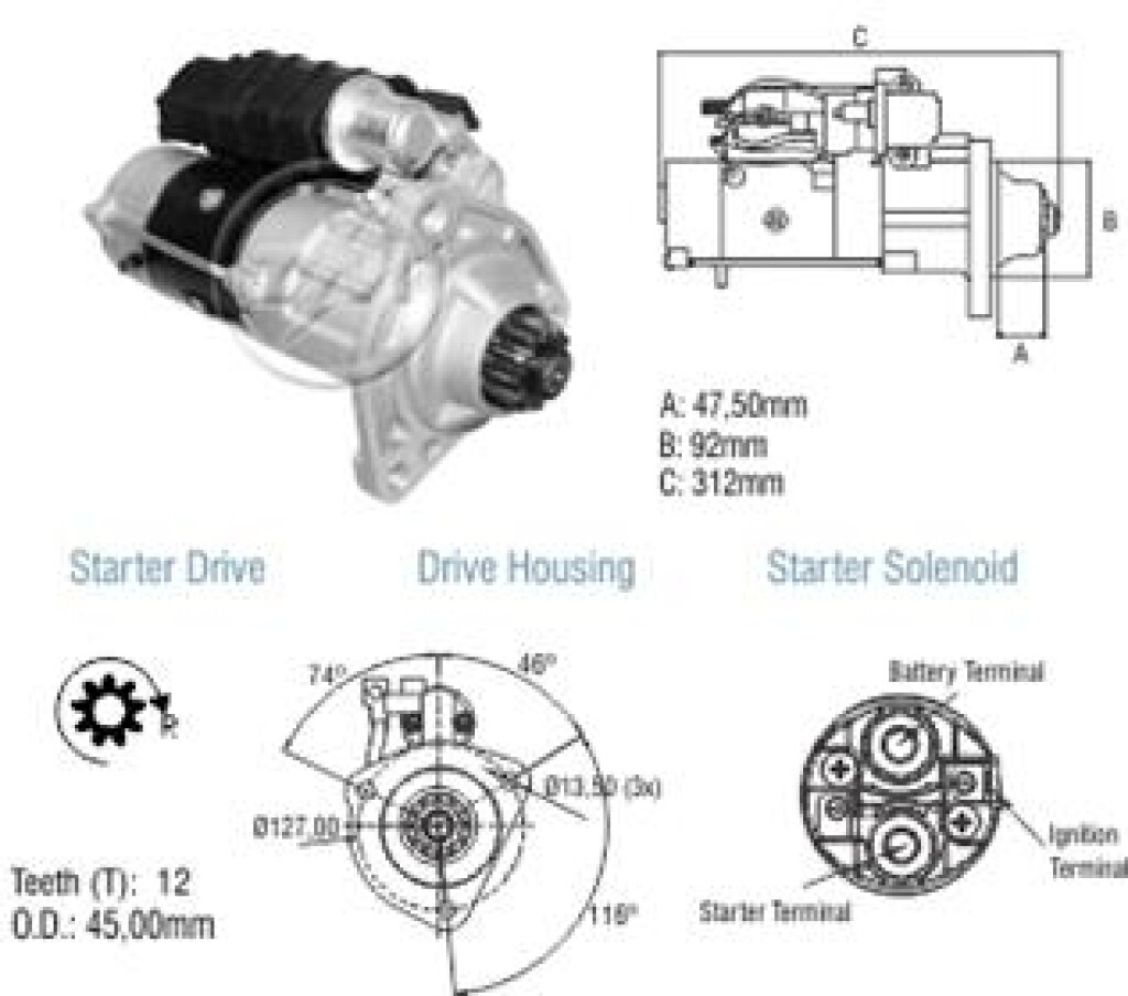 ARRANQUE MITSUBISHI SCANIA 4 G/P/R/T 420-440-480 24V 12D MITSUBISHI ZM
