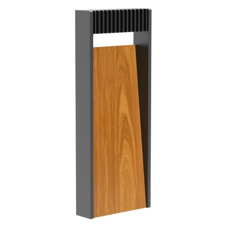 Caminero poste led de jardín con símil madera 40cm Caminero poste led de jardín con símil madera 40cm