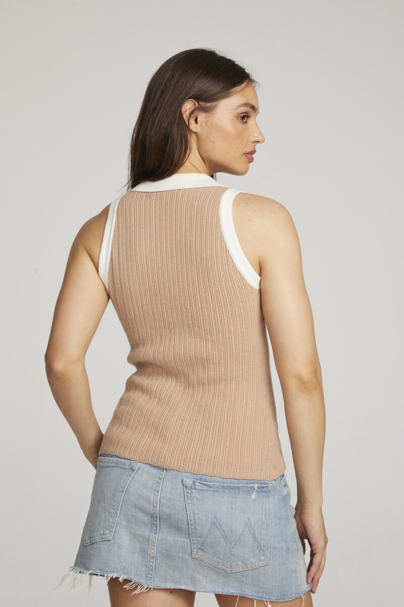 TOP RIB KNIT Beige