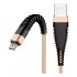 Cable Cargador Micro Usb Malla Super Reforzado Treqa 1 Metro Variante Color Cobre