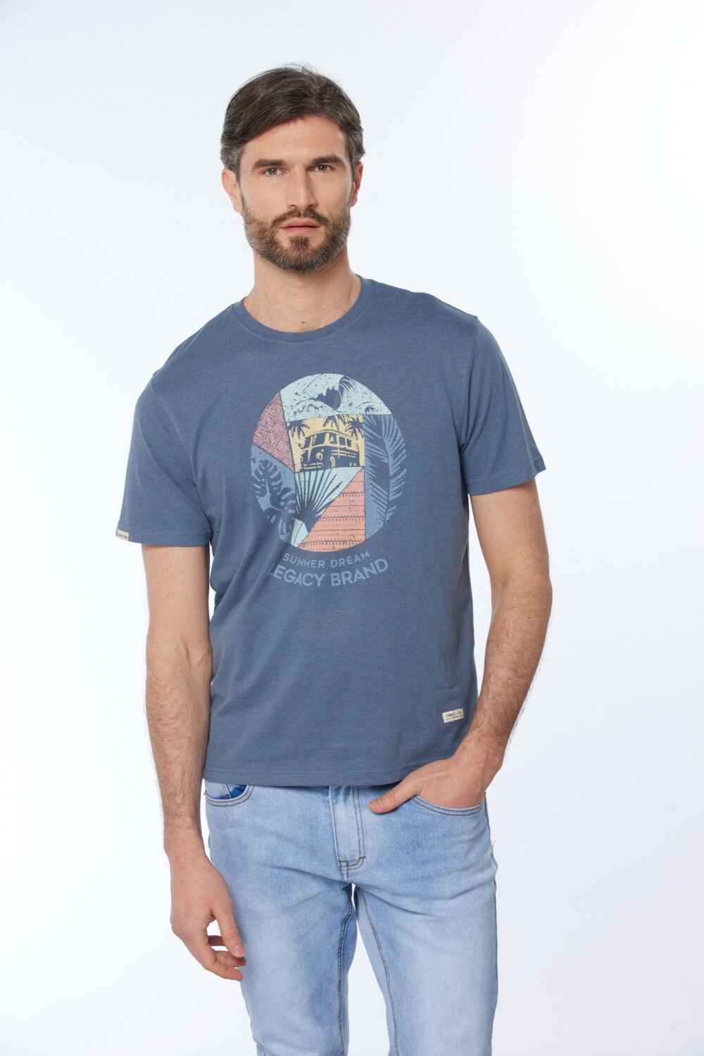 REMERA ESTAMPADA Azul