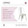 Pack 4 Sillas Tolix Lumax Varios Colores Blanco