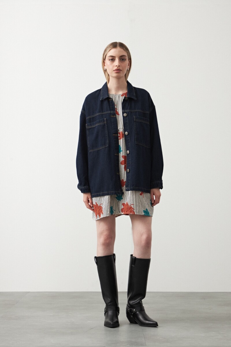 VESTIDO CASTAÑA Rayas