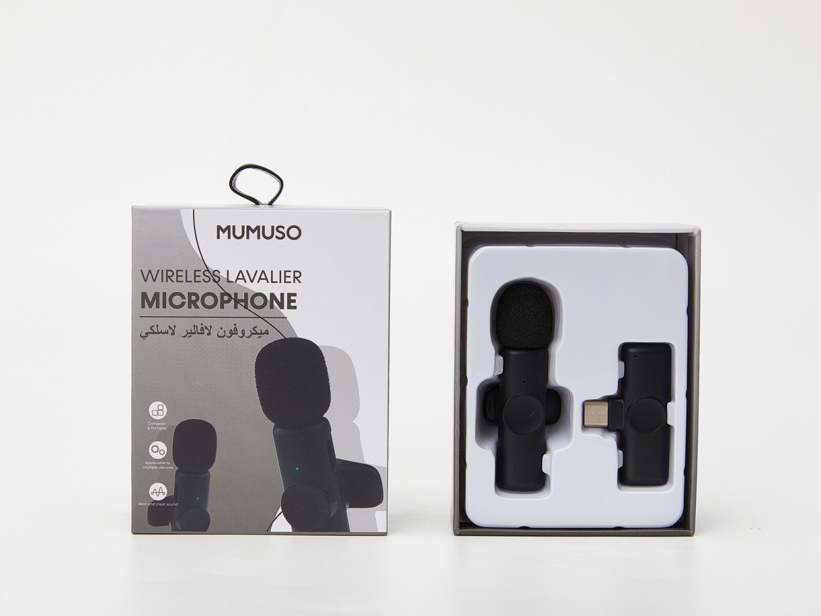 MICRÓFONO INALÁMBRICO DE LAVALIER CON CONECTOR TIPO C 