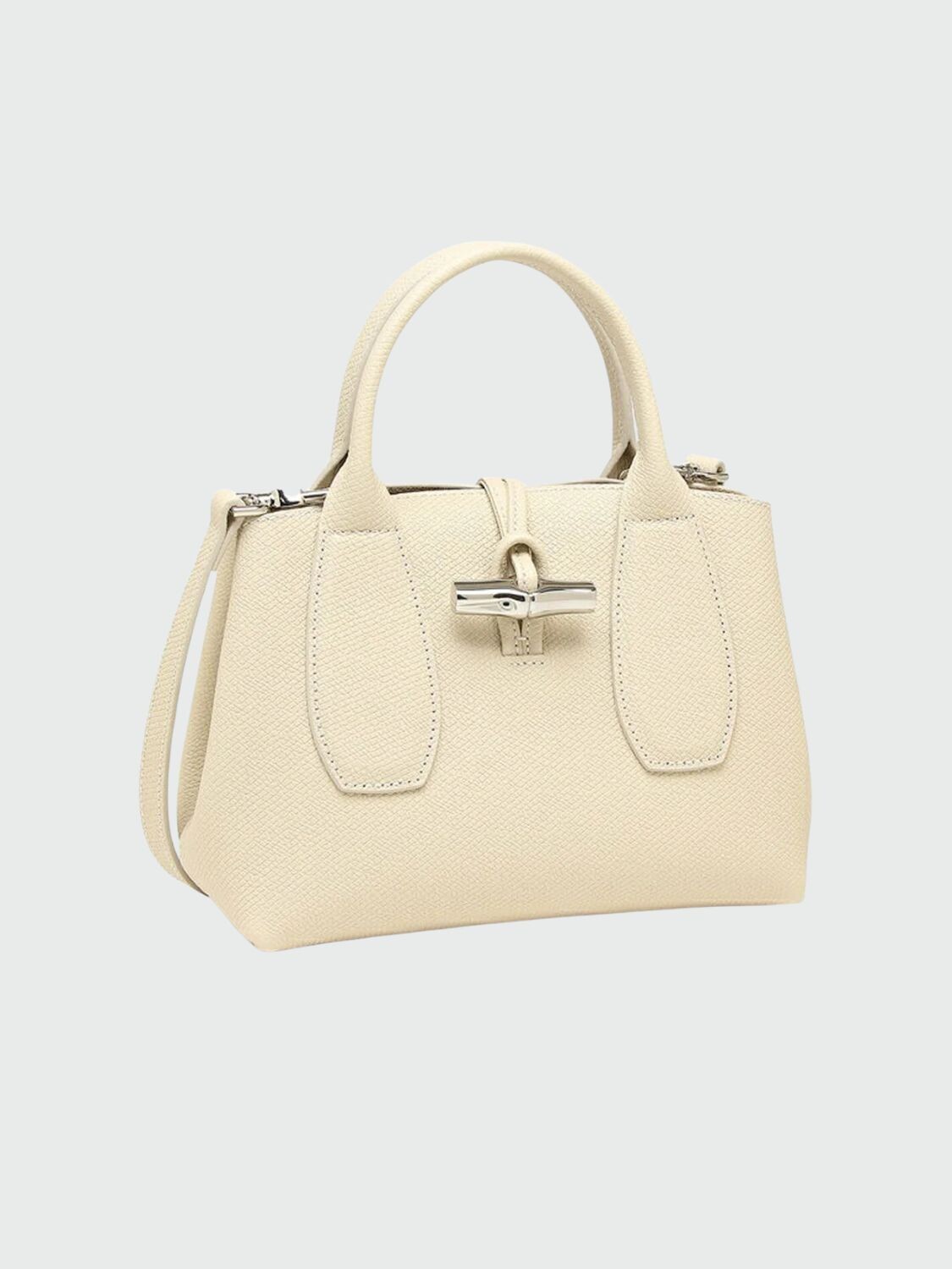 Longchamp -Cartera pequeña de cuero, ROSEAU Beige