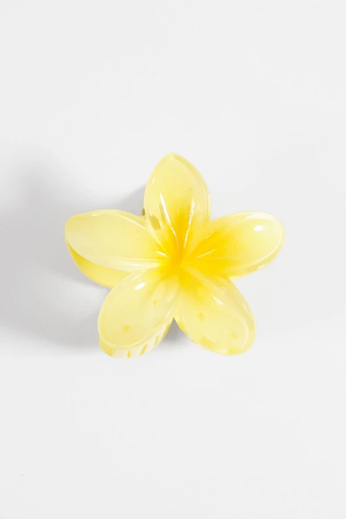 Broche flor hibisco amarillo