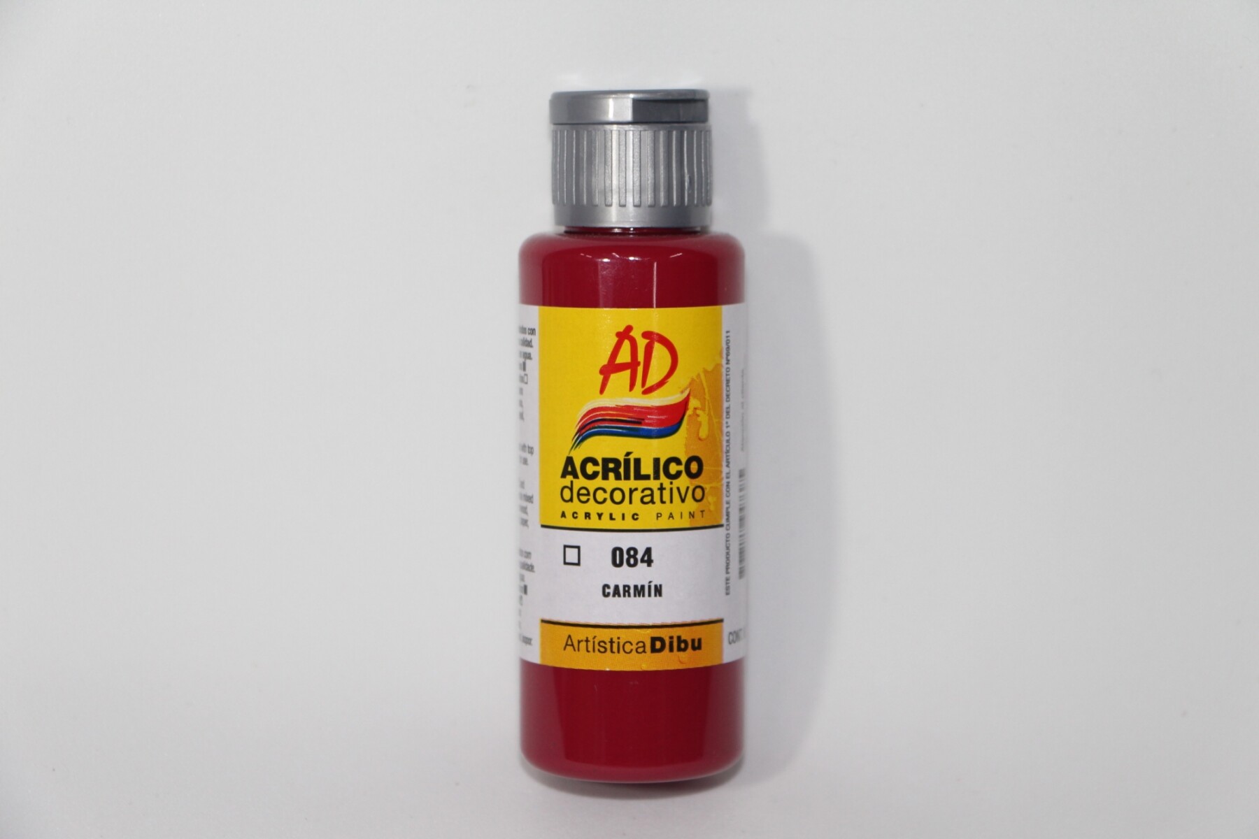 PINTURA ACRILICA ARTISTICA DIBU 60 ML. DIFERENTES COLORES - COLOR CARMIN 084 