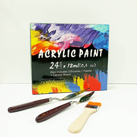 Set Arte 40pcs Caballete Bastidor Pinceles Pinturas Jug027001