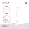 Lámpara De Pie Lumax Nórdica Flexible 1.5 M Blanco