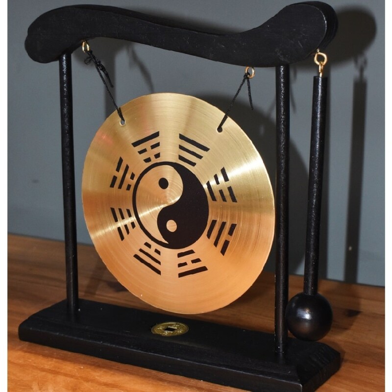 Gong de latón de sobremesa adorno Gong de latón de sobremesa adorno