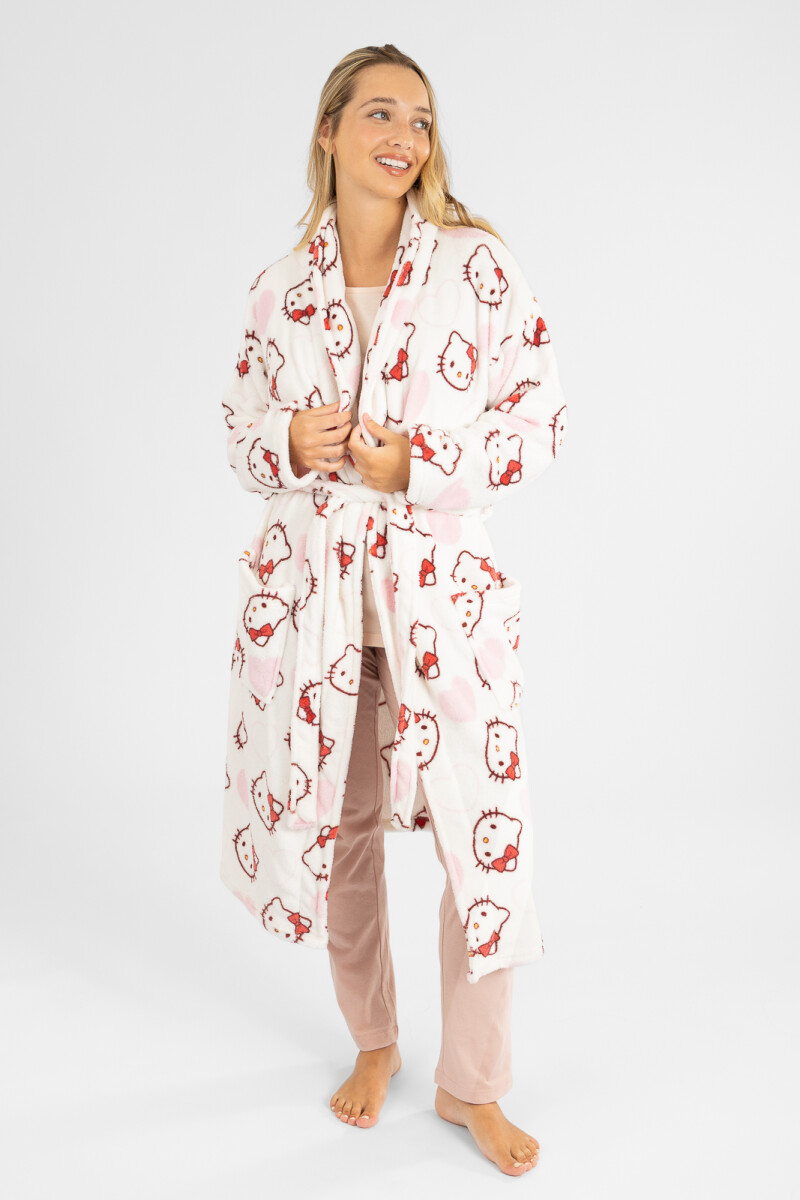 Bata hello kitty coral fleece - Rosado 