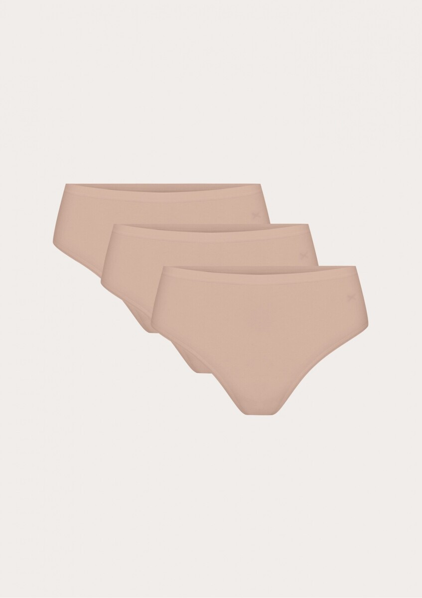 KIT CON 3 BOMBACHAS DE ALGODÓN - BEIGE 