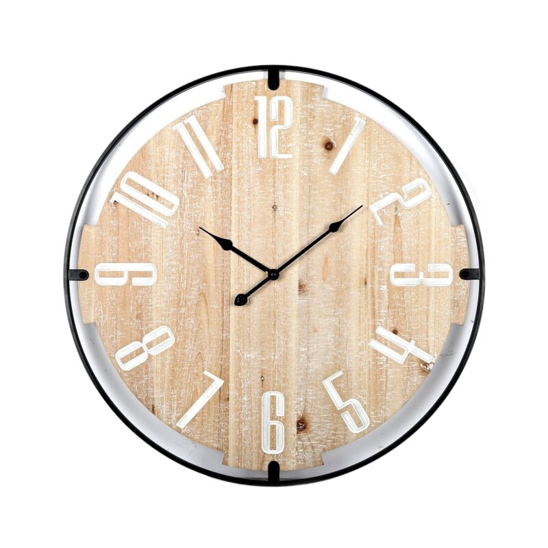 Reloj Analógico de Pared en Madera y Metal Selecta 60cm Reloj Analógico de Pared en Madera y Metal Selecta 60cm