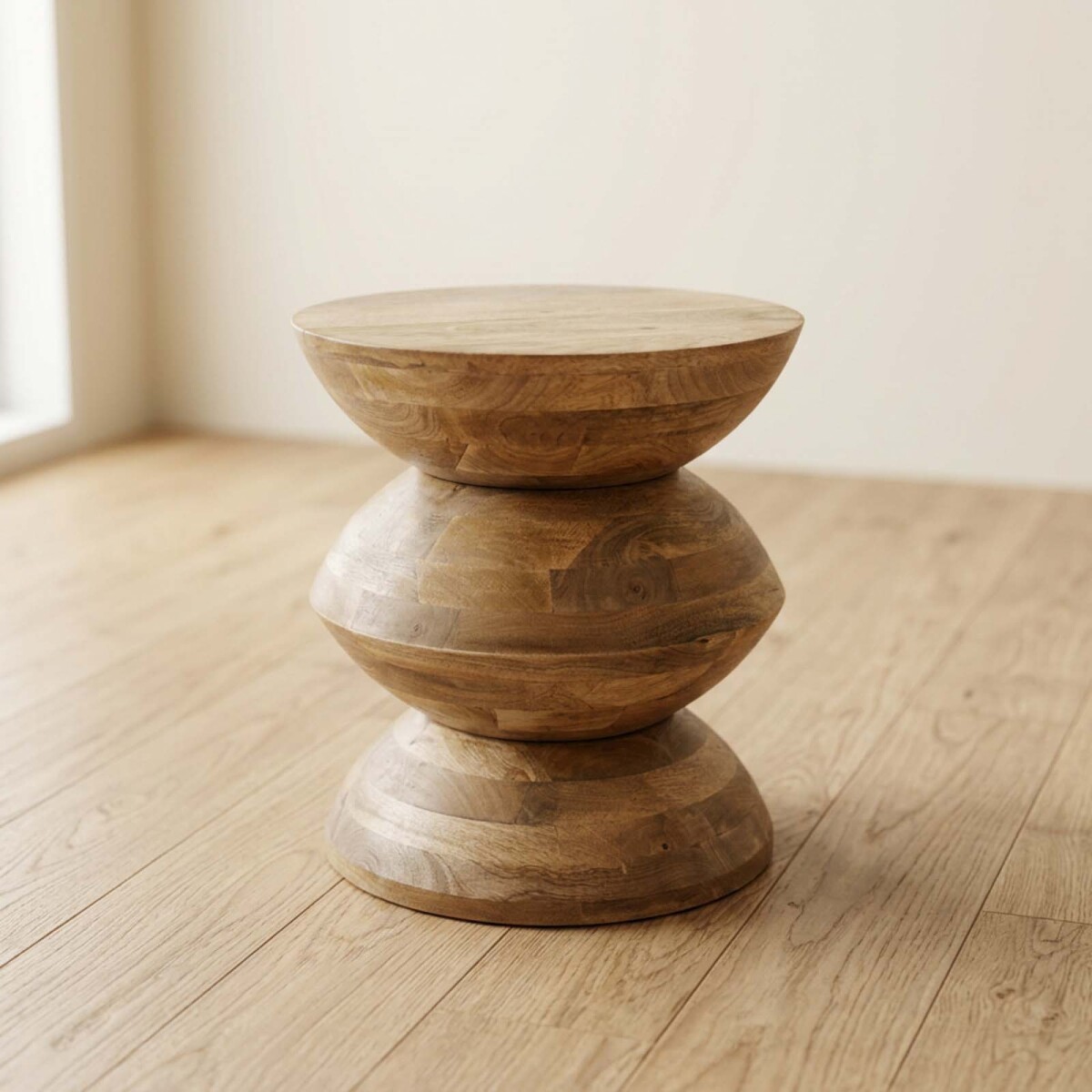 MESA LATERAL - MADERA-DE-MANGO NATURAL-BEIGE JAIPUR NATURAL 