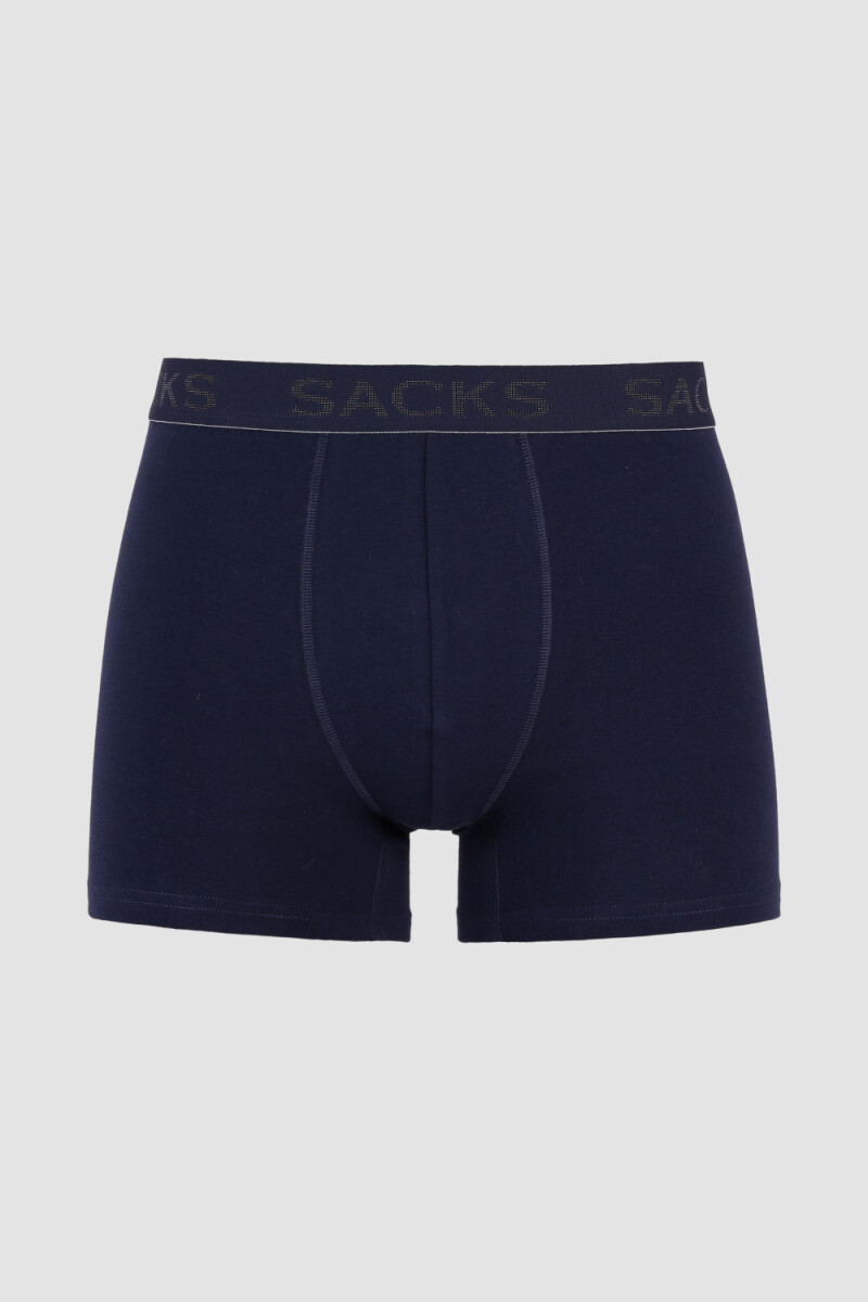 Boxer corto de algodón elastano Azul piedra