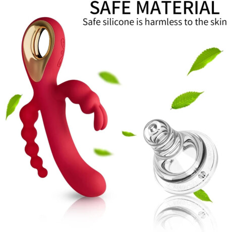 Vibrador Triple Estimulación Vagina Clítoris y Ano USB Vibrador Triple Estimulación Vagina Clítoris y Ano USB