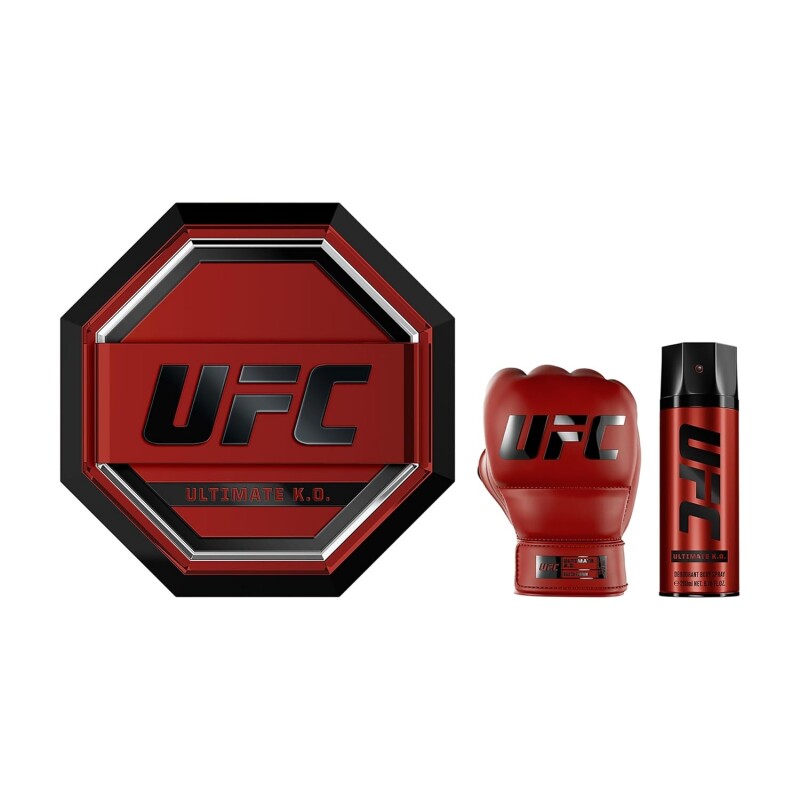 UFC Estuche de Regalo Ultimate K.O. Eau de Parfum 100ml + Body Spray 200ml - Masculino