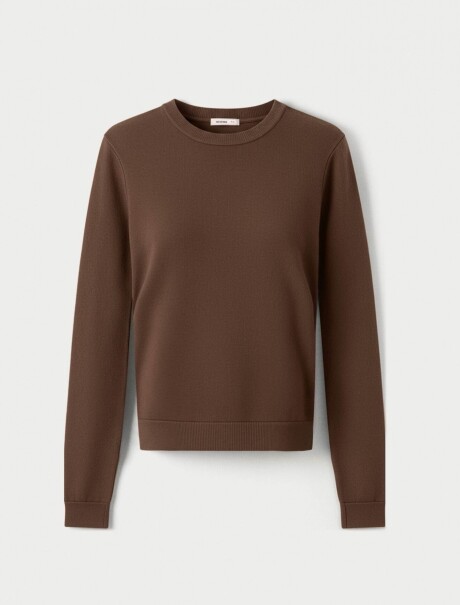 BUZO TEJIDO ADULTO - NEGRO MARRÓN