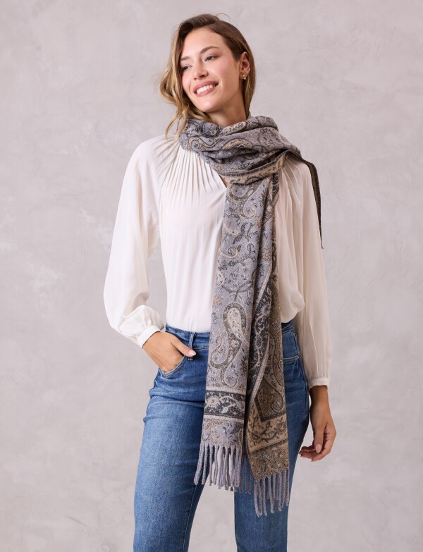 Bufandon Arabescos GRIS/MULTI