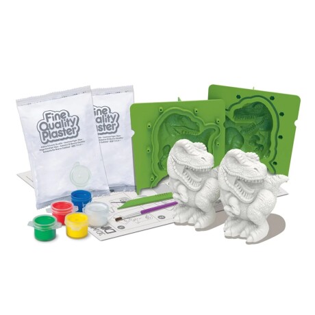 Juego Educativo 4M Moldear Pintar Dinosaurios T-Rex 3D Yeso Multicolor