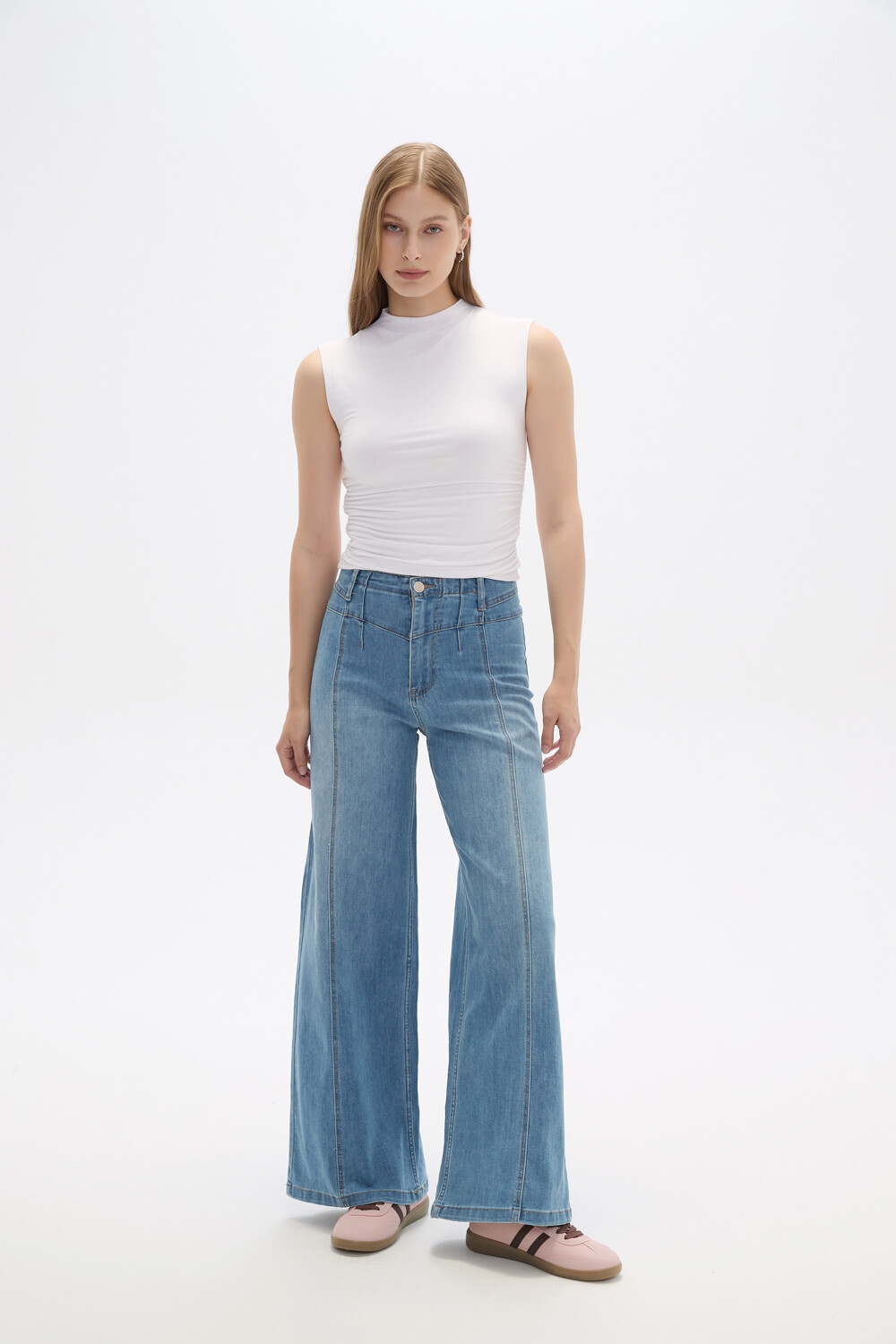 Pantalon Pulan Azul Grisaceo