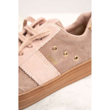 Zapatilla Gamuza Combinada Rosa