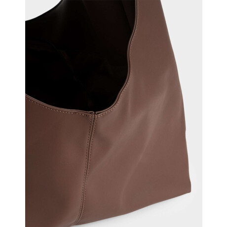 Cartera Shopper Combinada Marron Chocolate