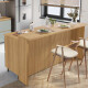 Barra Isla MDF 120cm Canelada GAMAS DE BEIGE