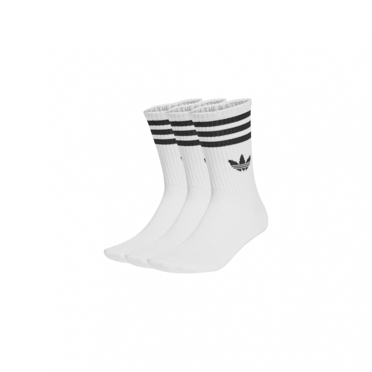 MEDIAS adidas TREFOIL CUSHION 3 TIRAS - White 
