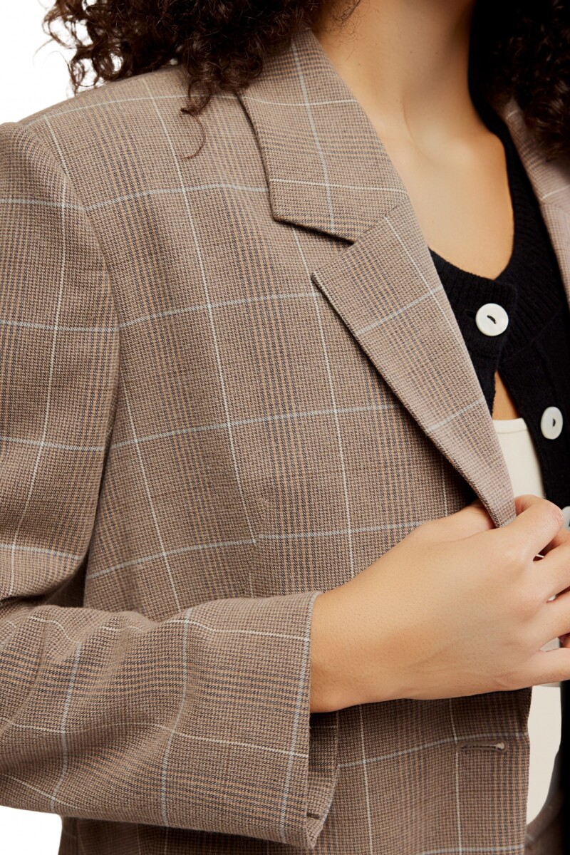 Blazer Paper Rayas Marron