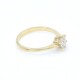 Anillo solitario en oro 18k y brillante con engarce de 6 puntas Anillo solitario en oro 18k y brillante con engarce de 6 puntas