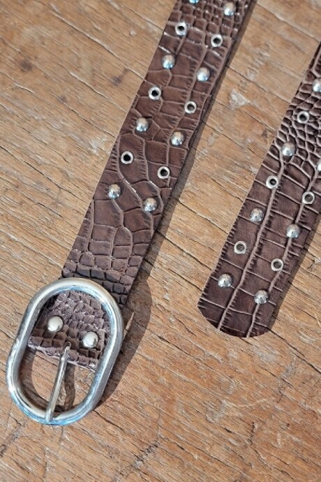 Cinto Snake Croco Chocolate