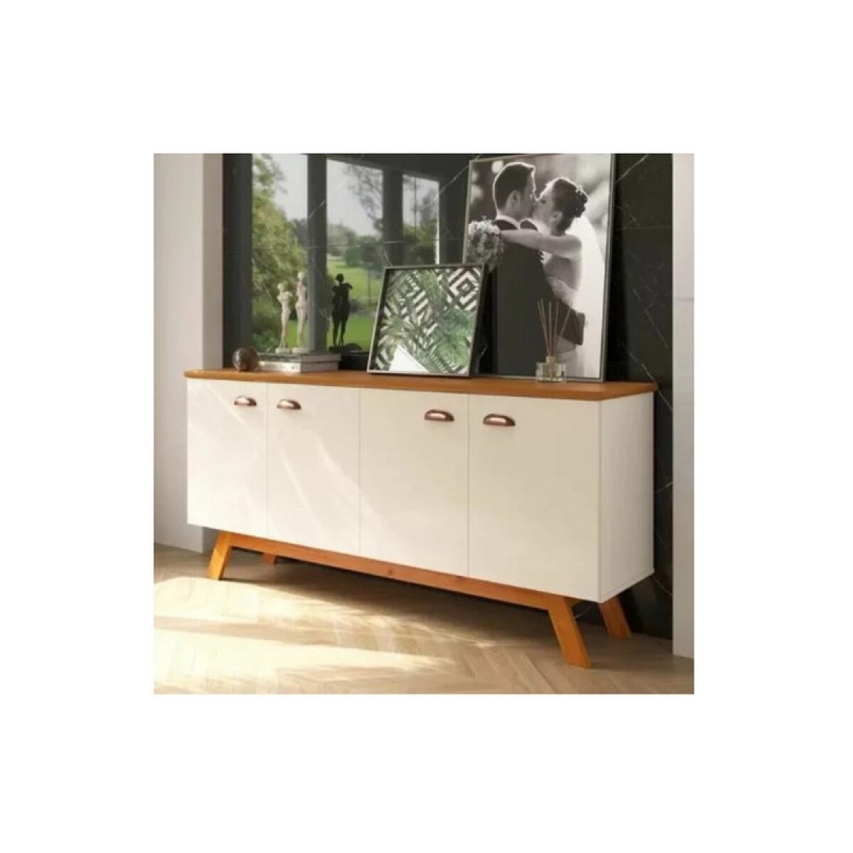 BARGUEÑO ATLANTA 4PUERTAS. OFF WHITE/NATURE 