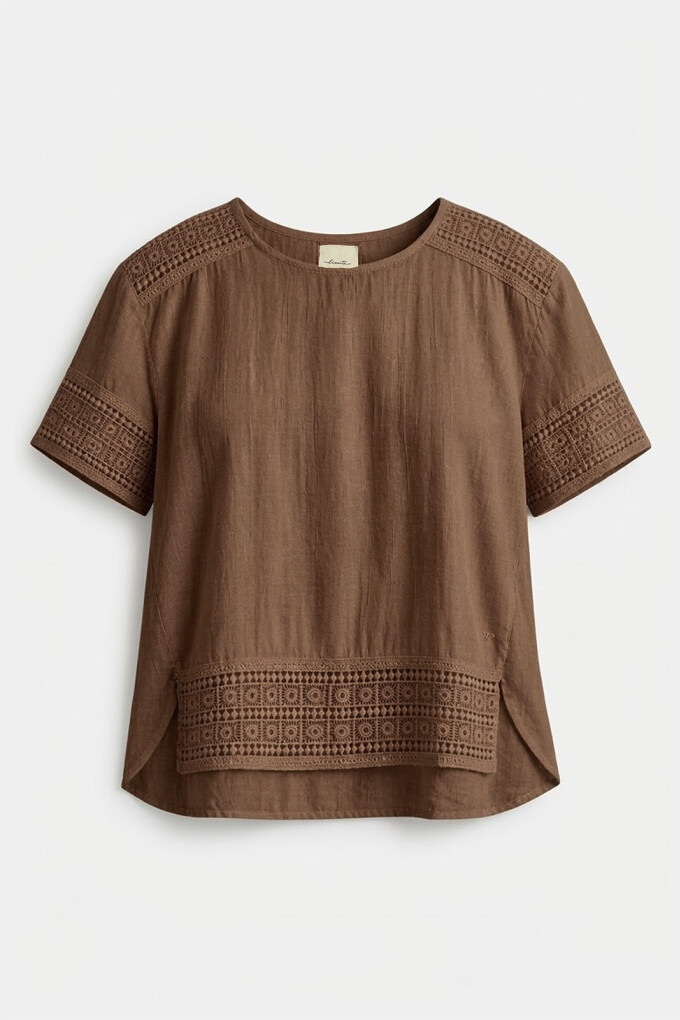 BLUSA MARIA MARRON