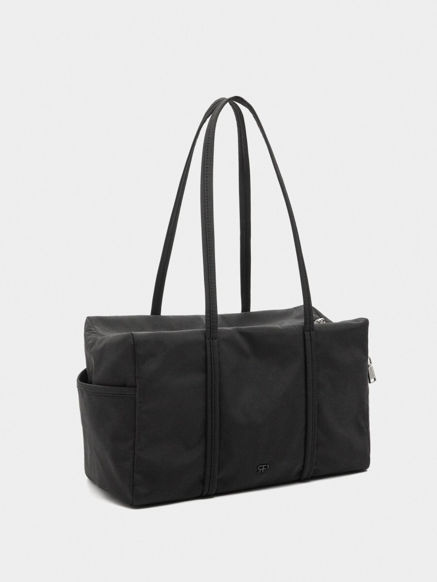 Bolso Bowling De Nylon negro