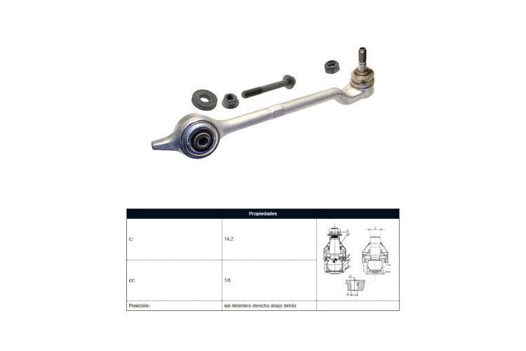 Brazo De Suspension Del BMW 528I (E39)/525I (E39)/525 Tds (E39)/530D (E39)/523I (E39)/540I (E39) 95-05 Der Brazo De Suspension Del BMW 528I (E39)/525I (E39)/525 Tds (E39)/530D (E39)/523I (E39)/540I (E39) 95-05 Der