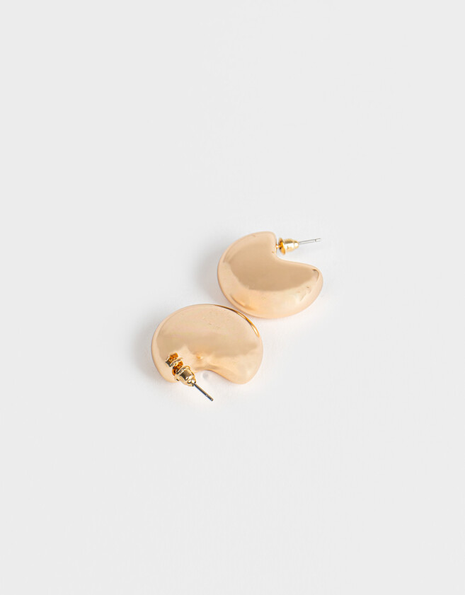Aros Argollas De metal Aros Argolla Chunky - Dorado