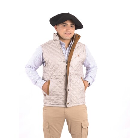 Chaleco Capitoneado de Hombre Ecuestre Tiza