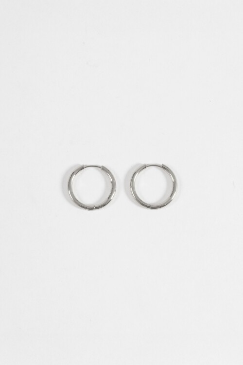 Aros acero medium plateado