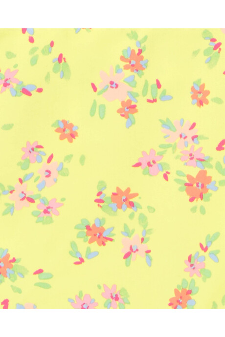 Traje de baño dos piezas con UPF 50+ diseño floral Sin color