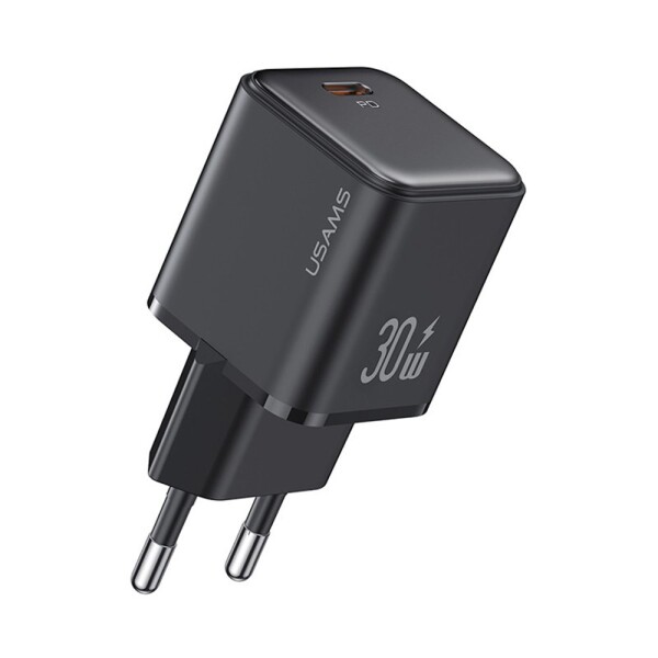 Cargador Pared Ficha Puerto Usb-C Carga Rapida 30w Usams Color Variante Negro