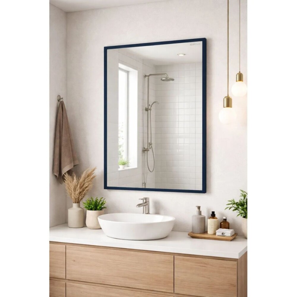 Espejo en madera Bisonte 600x850 Azul COZIMAX Espejo En Madera Bisonte 600x850 Azul Cozimax