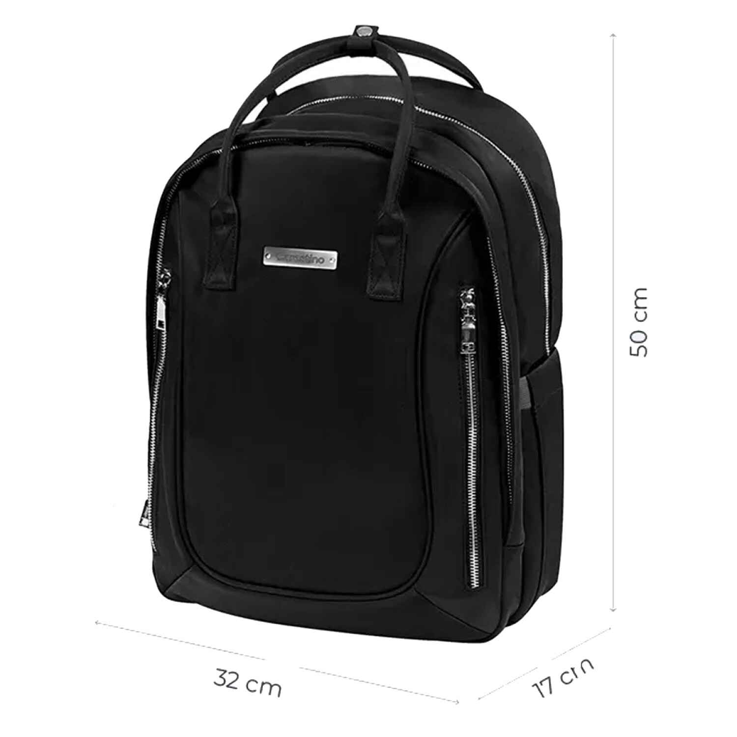 Mochila Maternal Carestino Paris Cambiador Estuche Termico Negro Electroventas