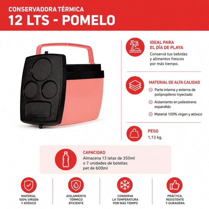 Conservadora térmica 12 lts POMELO