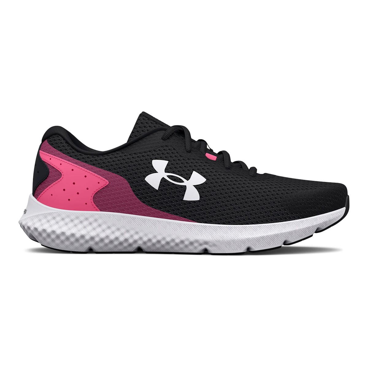 Championes de Mujer Under Armour Charged Rouge 3 - Negro - Rosado 