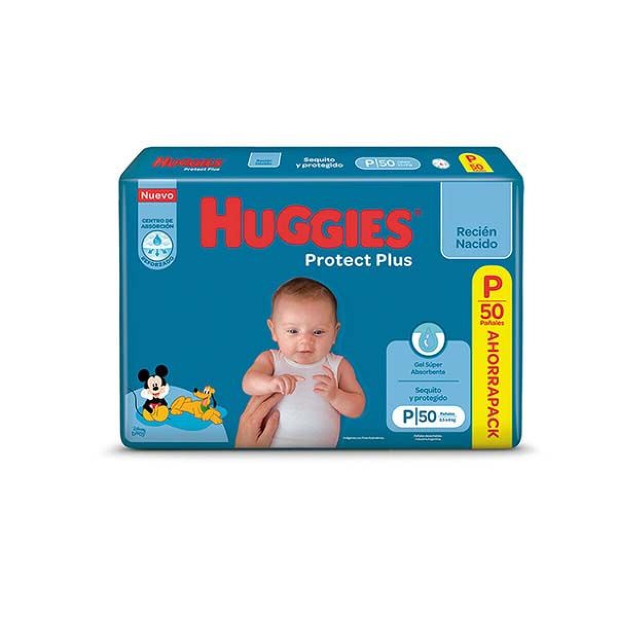 Huggies Pañales Protect Plus Talle P 50 Unidades | Ideal para Recién Nacidos con Piel Sensible