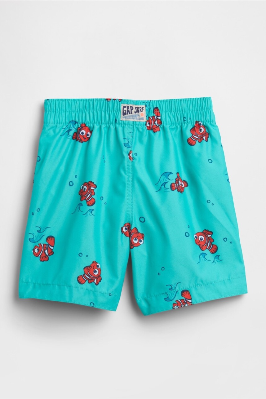 Short De Baño Estampado Toddler Niño Aqua Tropic