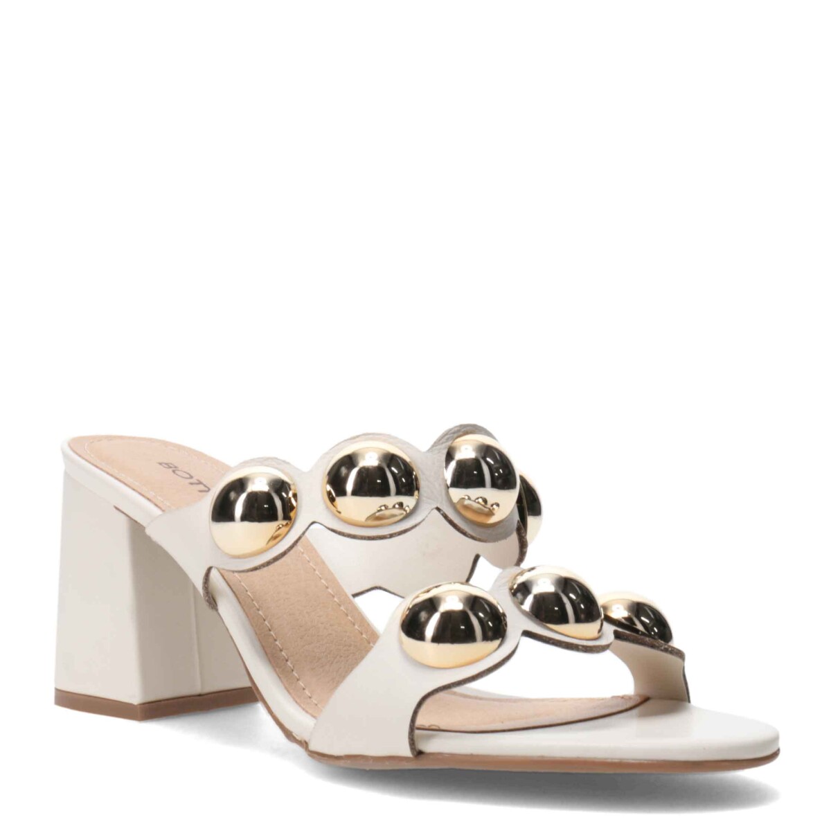 Sandalia de Mujer Bottero con apliques metalicos - Blanco 