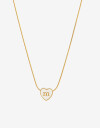 Cadena Corta con Dije Piedras Cadena De Acero Dije Inicial "m" - Dorado