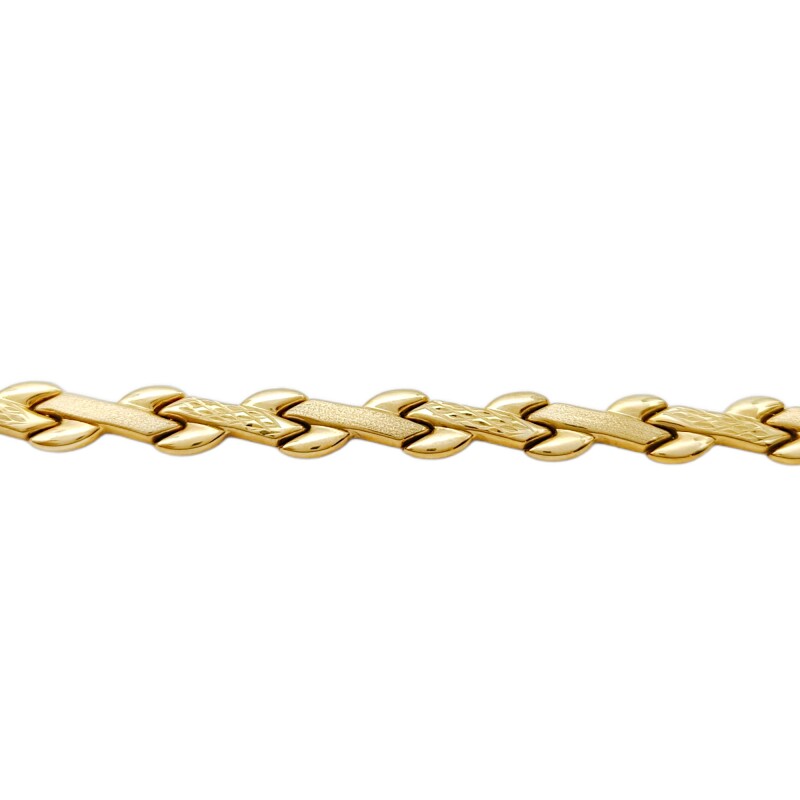 Pulsera Cruzada -Oro bajo-Sin Piedra-PU8036 sinpiedra